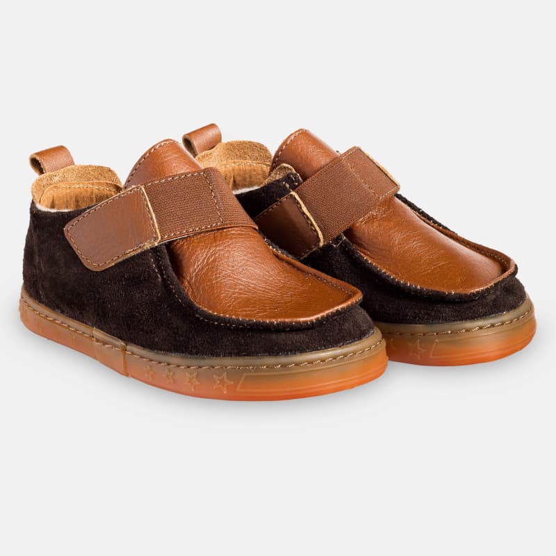 Dziecięce trampki barefoot - ZUBA BROWN