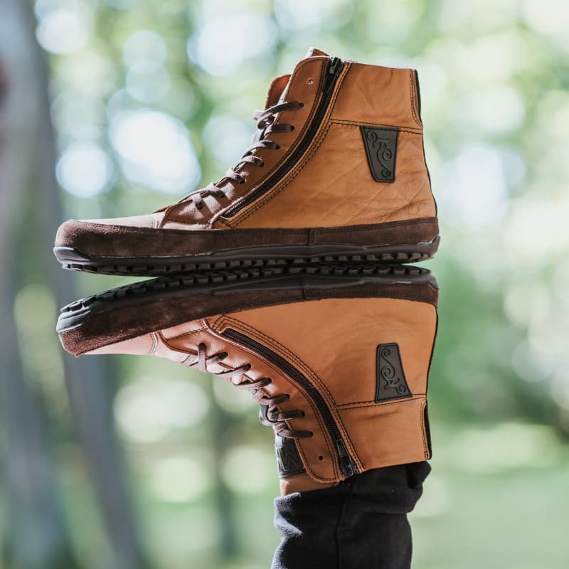 Damskie buty barefoot na cały rok - Alaskan Light Carmel