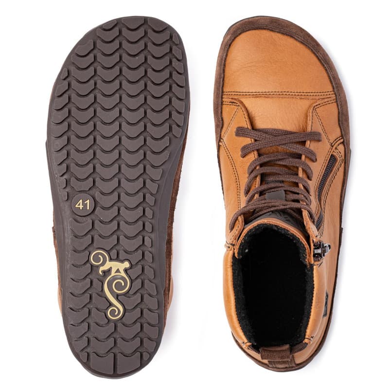 Damskie buty barefoot na cały rok - Alaskan Light Carmel